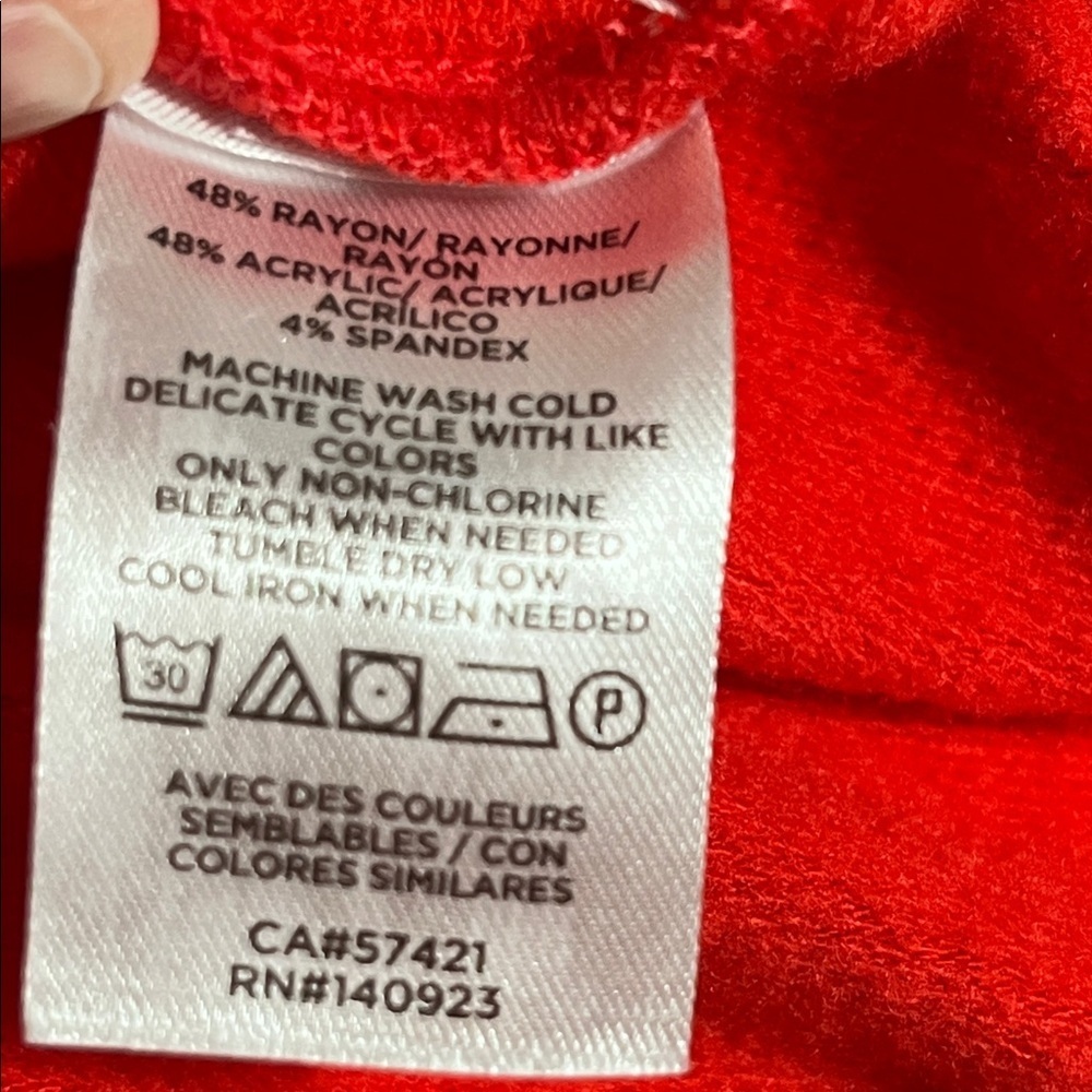 Lou & Grey Women’s Bright Red Super Soft Sleeveless Crop Top Size Large - Picture 4 of 6